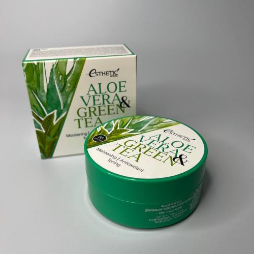 Гидрогелевые патчи для глаз с алоэ и зеленым чаем Esthetic House Aloe Vera&Green Tea Hydrogel Eye Patch (60 шт)