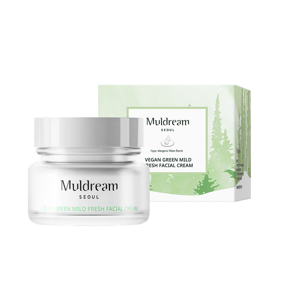 Освежающий крем для лица Muldream Vegan Green Mild Fresh Facial Cream (60мл)