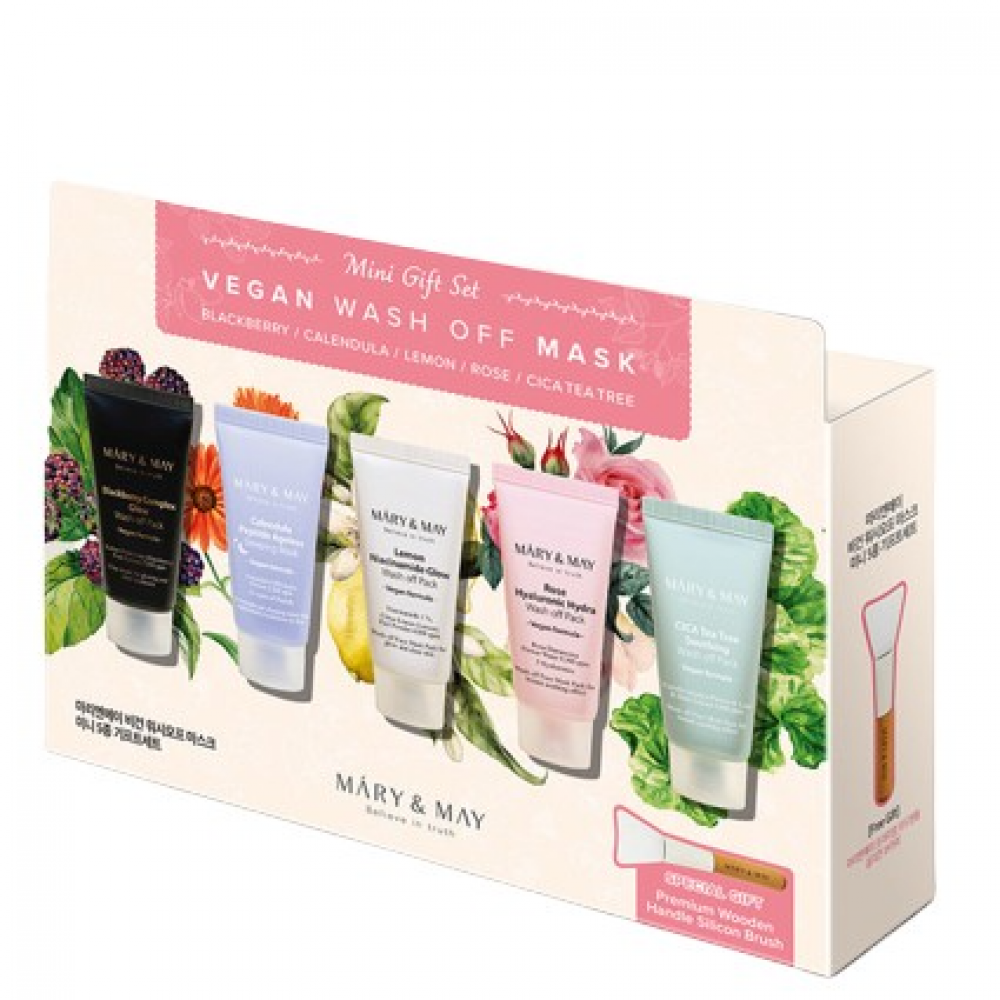  Набор масок для лица Mary&May Vegan Wash off Mask Mini Gift Set