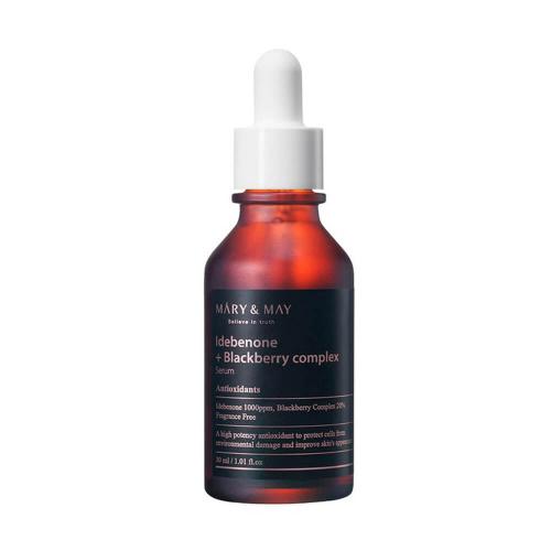 Антиоксидантная сыворотка с комплексом ягод Mary&May Idebenone + Blackberry Complex Serum, 30мл