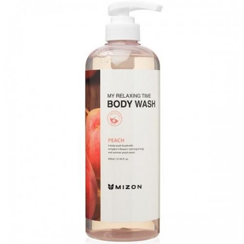 Гель для душа с экстрактом персика Mizon My Relaxing Time Body Wash Peach, 800мл