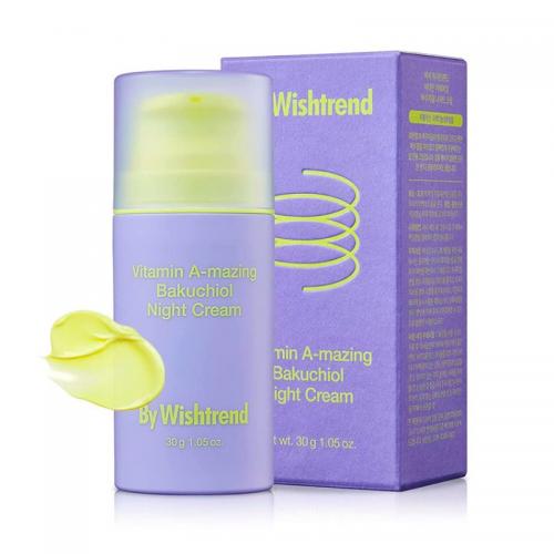 Ночной крем с бакучиолом и ретинолом - By Wishtrend Vitamin A-mazing Bakuchiol Night Cream 30g