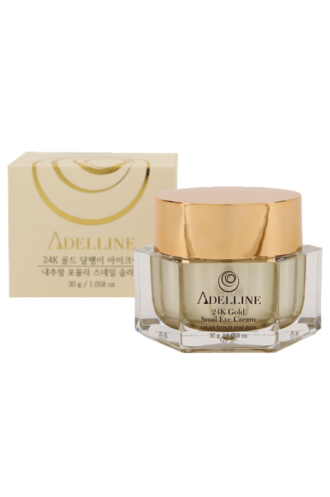 Крем для кожи вокруг глаз с коллоидным золотом и слизью улитки Adelline 24K Gold Snail Eye Cream (30 гр)