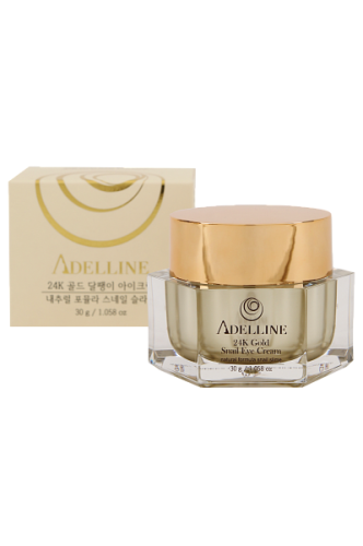 Крем для кожи вокруг глаз с коллоидным золотом и слизью улитки Adelline 24K Gold Snail Eye Cream (30 гр)