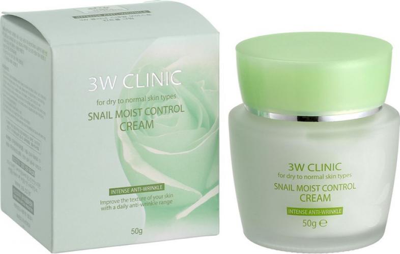 [3W CLINIC] УЛИТОЧНЫЙ МУЦИН/Крем для лица Snail Moist Control Cream, 50 гр