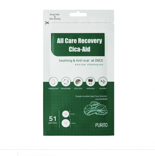 Purito - All-Care Recovery Cica-Aid - пластыри против пятен, 51 шт