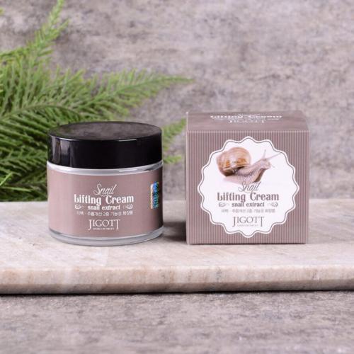 Крем для лица с муцином улитки JIGOTT SNAIL Lifting Cream (70 мл)