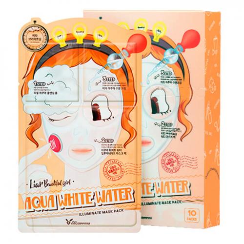 Маска для лица увлажняющая  Elizavecca 3-Step Aqua White Water Illuminate Mask Sheet