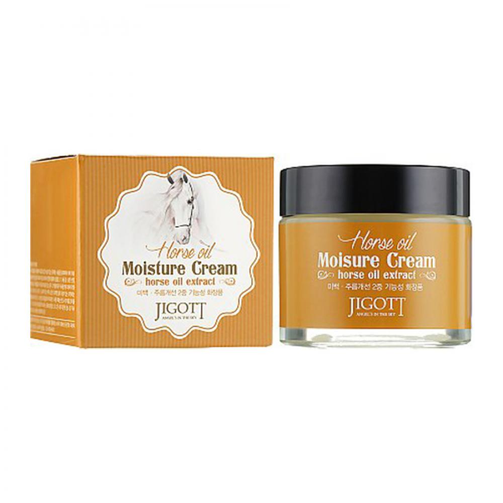 Крем для лица с лошадиным жиром JIGOTT HORSE OIL Moisture Cream (70 мл)