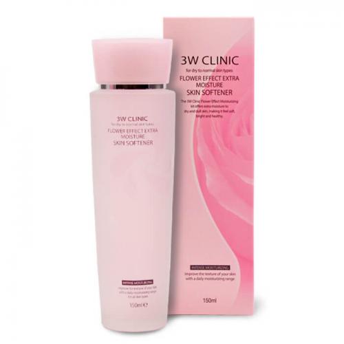 Тонер для лица экстра-увлажнение, 150 мл, 3W Clinic Flower Effect Extra Moisture Skin Softener