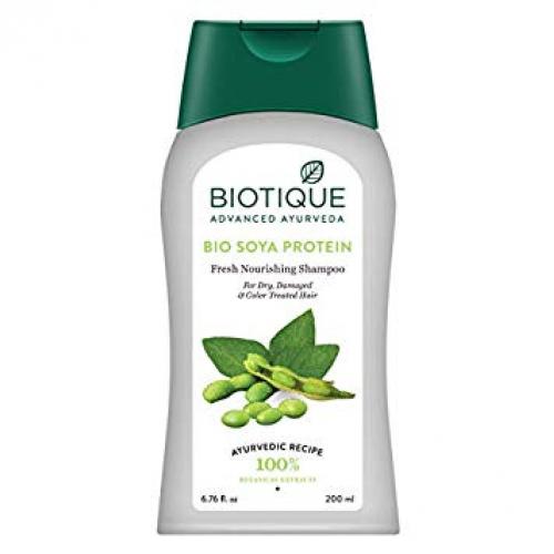 Питающий шампунь для сухих, поврежденных и окрашенных волос BIO SOYA PROTEIN Fresh Nourishing Shampoo Biotique, 200 мл 