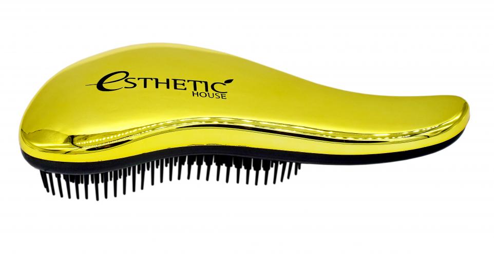 Расчёска для волос Esthetic House Hair Brush For Easy Comb Pink золотая 18*7см