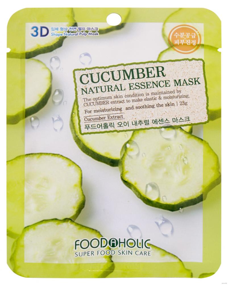 Маска для лица FoodaHolic Cucumber Natural Essence Mask, 23мл, FoodaHolic