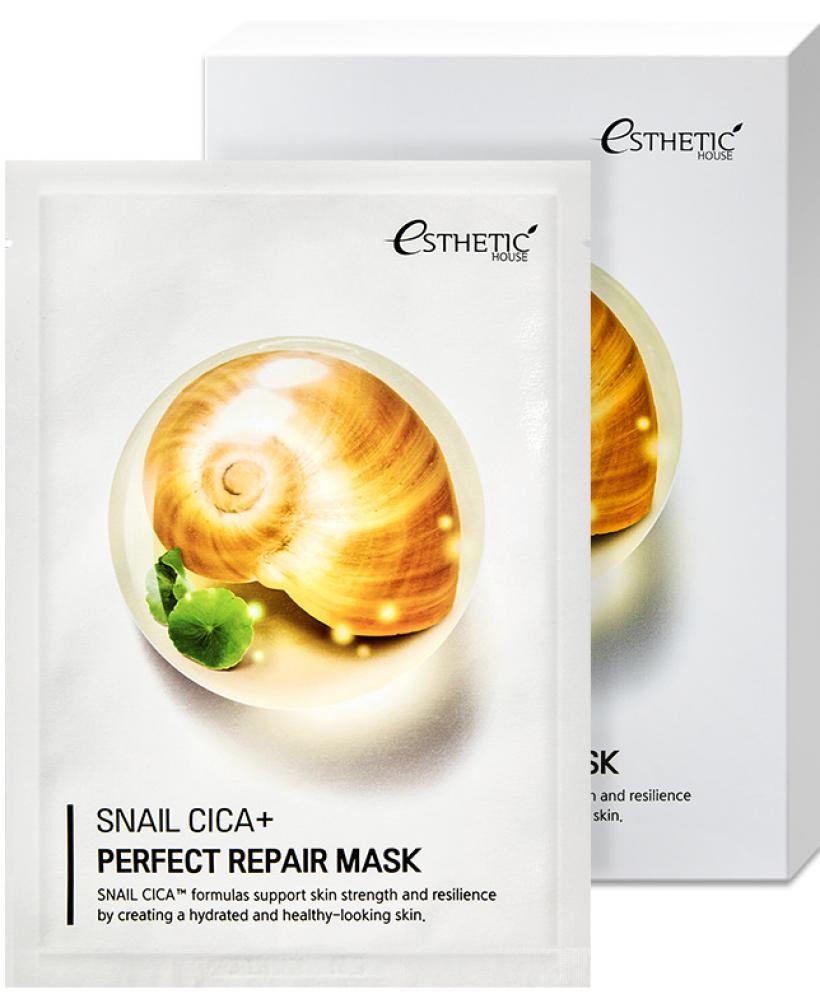 Набор тканевых масок для лица с муцином улитки Snail Cica+ Perfect Repair Mask (25 мл* 5шт)
