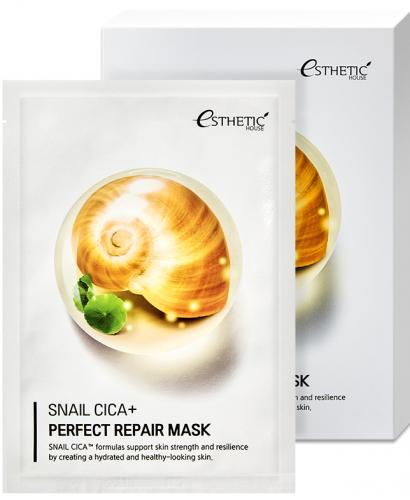 Набор тканевых масок для лица с муцином улитки Snail Cica+ Perfect Repair Mask (25 мл* 5шт)