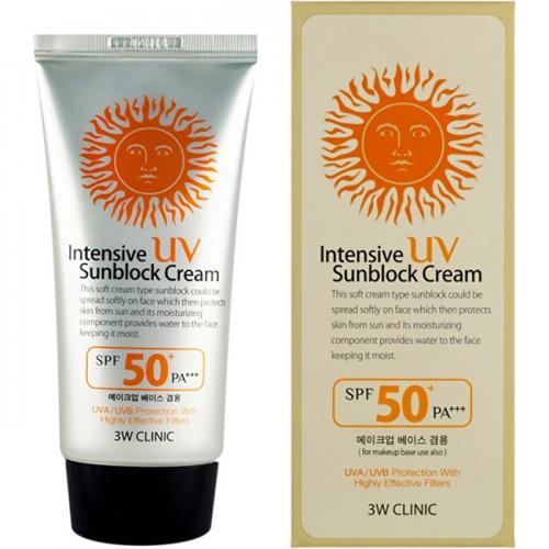 [3W CLINIC] Солнцезащитный крем Intensive UV Sun Block Cream SPF 50+ PA+++, 70 мл