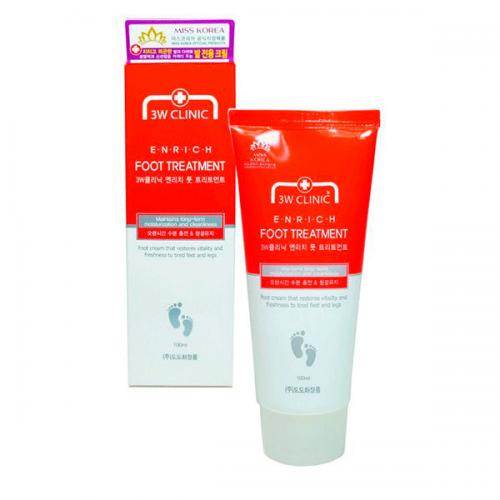 Крем для ног лечебный 3W CLINIC Enrich Lovely  Foot Treatment (100 мл)