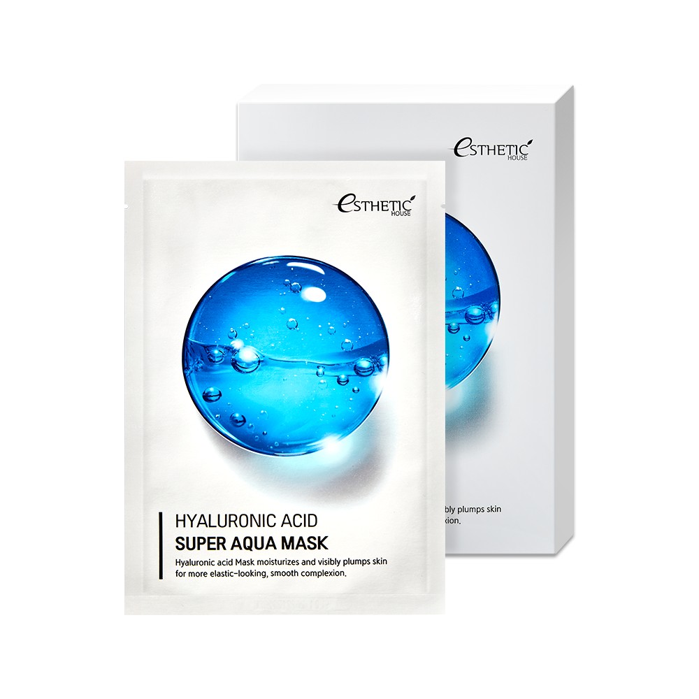 Набор тканевых масок для лица с гиалуроновой кислотой Esthetic House Hyaluronic Acid Super Aqua Mask (25 мл* 5шт)