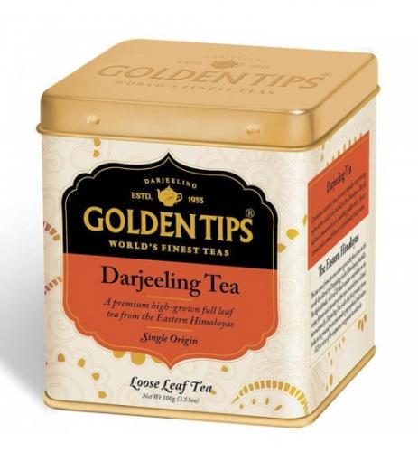 Golden Tips Darjeeling Black Tea Tin Can /Черный чай "Дарджелинг" в банке 100г.