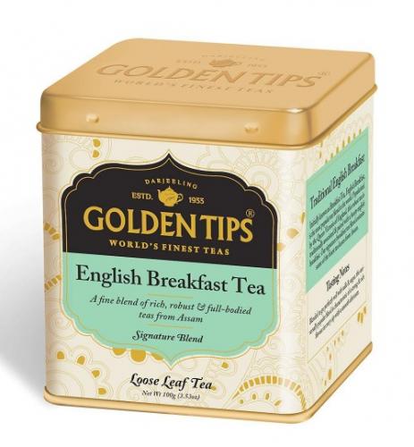 Golden Tips English Breakfast Tea Tin Can /Чай "Английский Завтрак" в банке 100г.