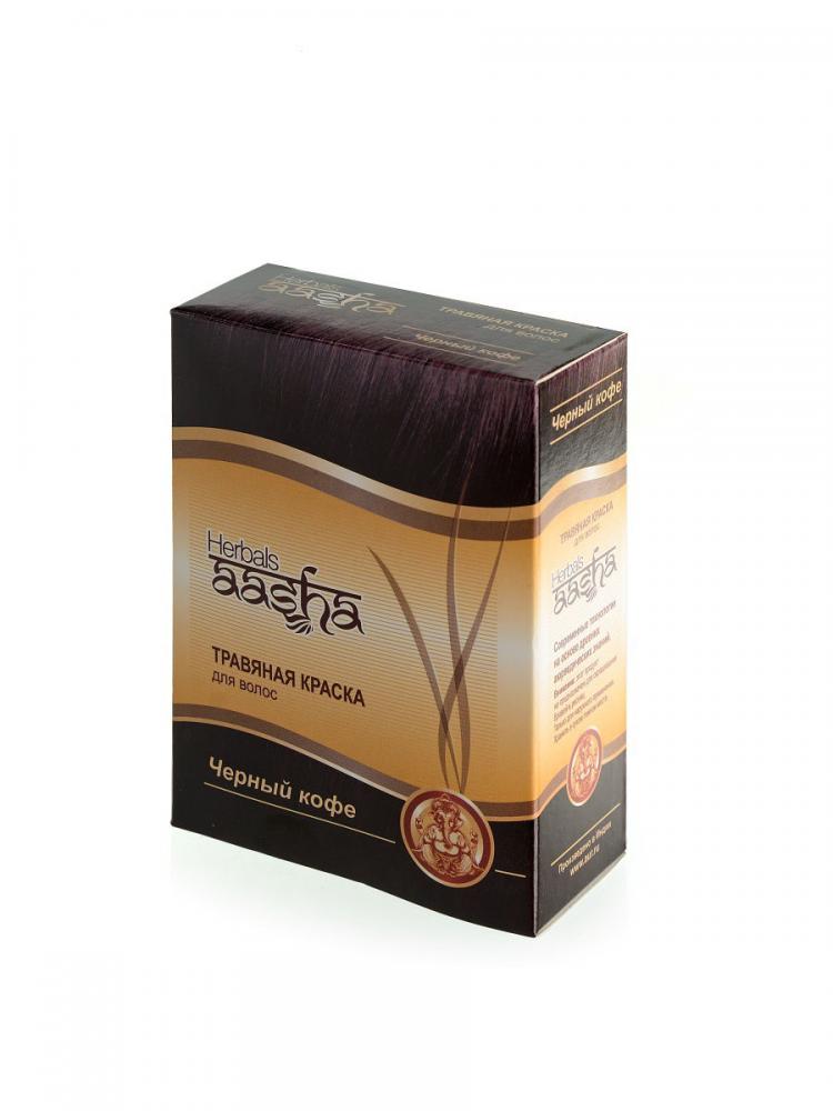 Травяная краска для волос на основе индийской хны черный индиго 60гр Aasha Herbals