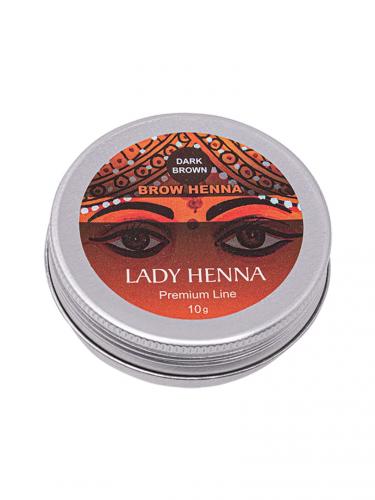 Темно-коричневая - краска для бровей на основе хны LADY HENNA Premium Line