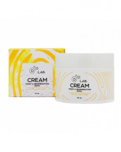 [D2 Lab] Крем для лица МУЦИН УЛИТКИ CREAM MOIST & REGENERATION SNAIL, 50 мл