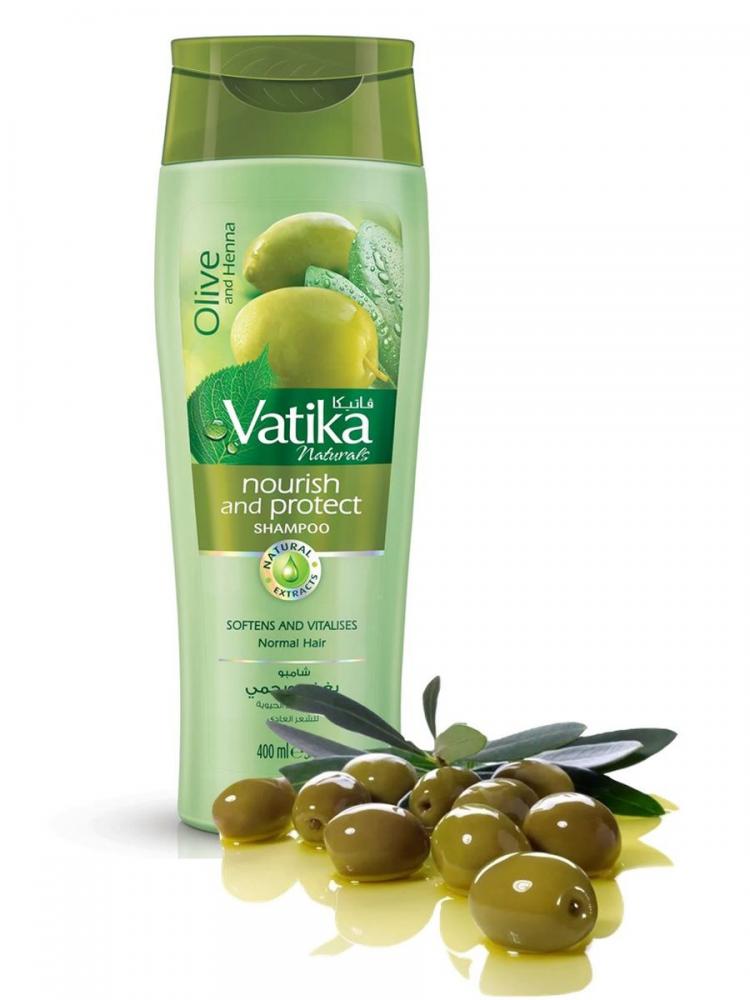 Шампунь для нормальных волос Vatika Ватика питание и защита олива+хна+алоэ вера+миндаль 200 мл