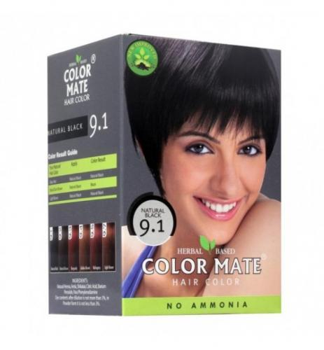 Краска для волос Color Mate Hair Color (тон 9.1, чёрный) 75 г