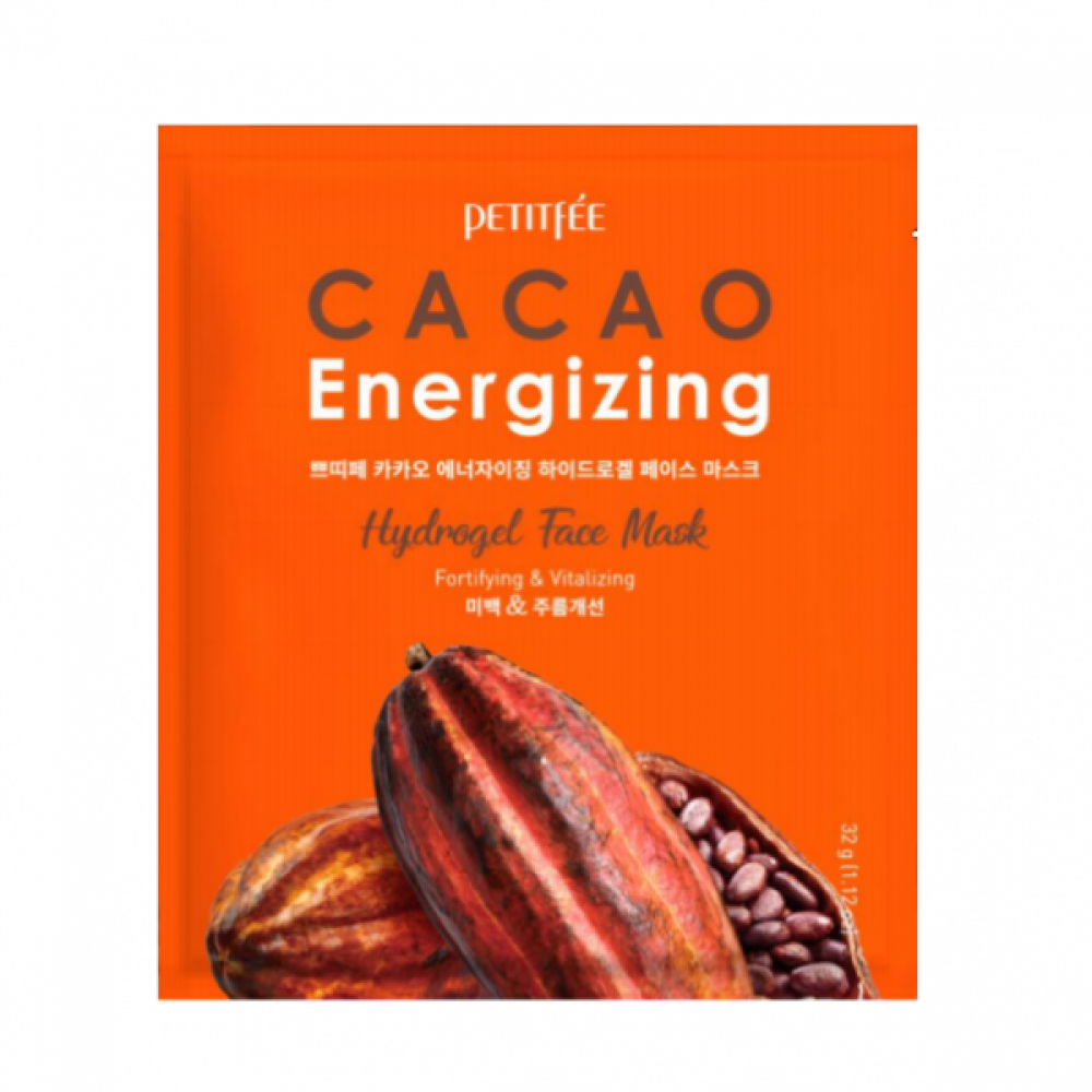PETITFEE Гидрогелевая маска для лица КАКАО Cacao Energizing Hydrogel Face Mask, 1 шт