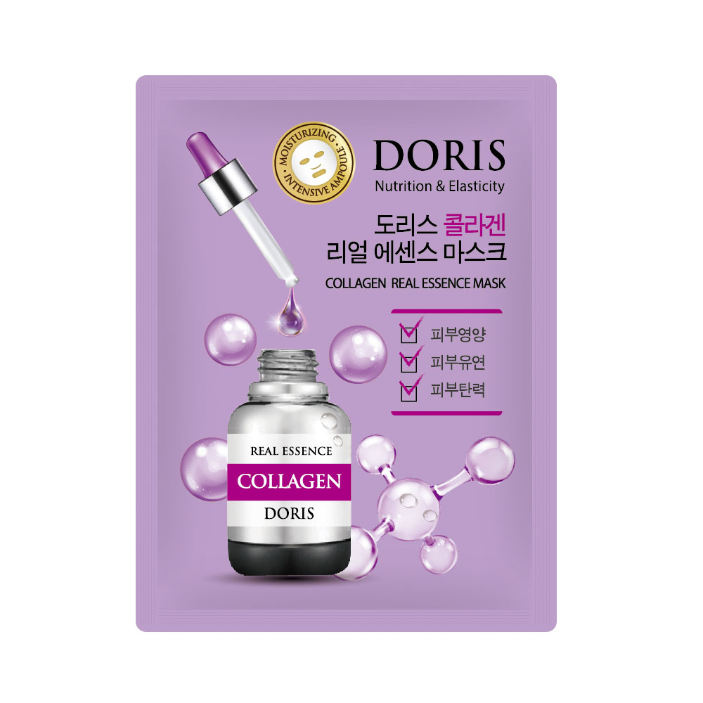 Тканевая маска для лица КОЛЛАГЕН DORIS COLLAGEN Real Essence Mask, 25 мл