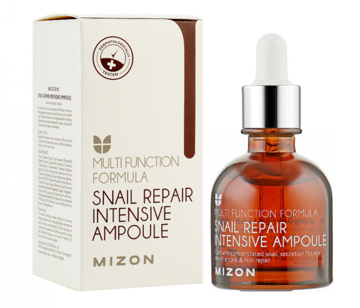 Антивозрастная сыворотка с муцином улитки MIZON Snail Repair Intensive Ampoule (30 мл)