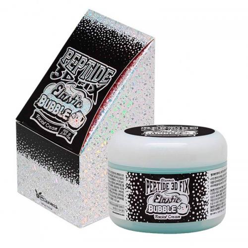 Пузырьковый пептидный крем для лица ELIZAVECCA Peptide 3D Fix Elastic Bubble Facial Cream - 100 гр