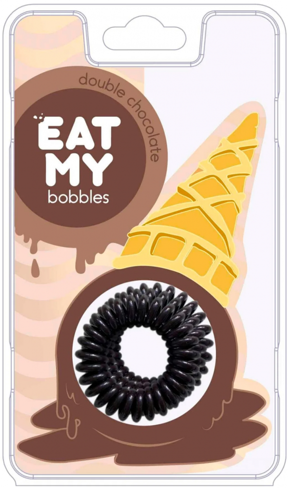 Резинки EAT MY bobbles для волос в цвете "Двойной шоколад" (3 шт)