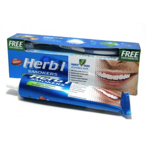 Дабур зубная паста для курильщиков 150 г + щетка