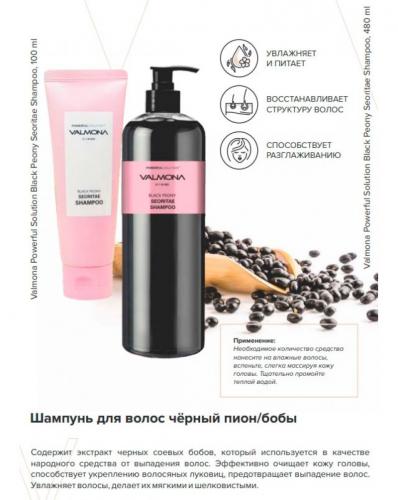 Набор шампунь+кондиционер VALMONA черный пион POWERFUL SOLUTION BLACK PEONY 480 мл