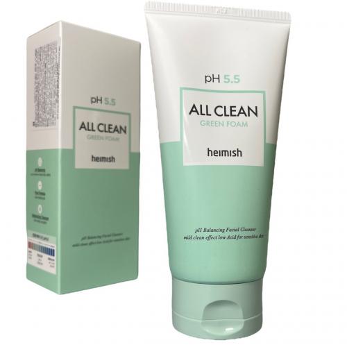 Мягкая очищающая пенка для лица с центеллой HEIMISH All Clean Green Clay Foam 150g