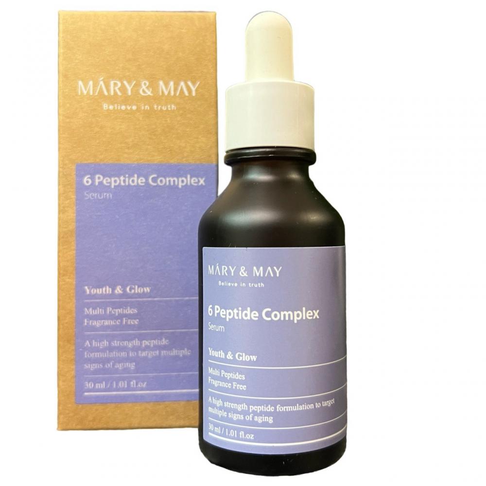 Сыворотка с пептидами MARY & MAY 6 Peptide Complex Serum 30мл 